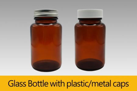 ボトル用には、現在、白いプラスチック、透明な茶色のプラスチック、アンバーガラスのオプションを提供しています。キャップは金属またはプラスチックのいずれかで利用可能です。最小注文数量（MOQ）は1,000本です。